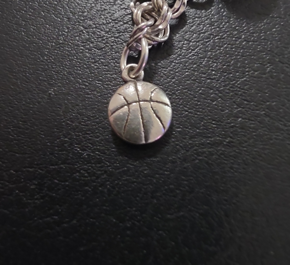 James Avery Silver Basketball Charm Bracelet